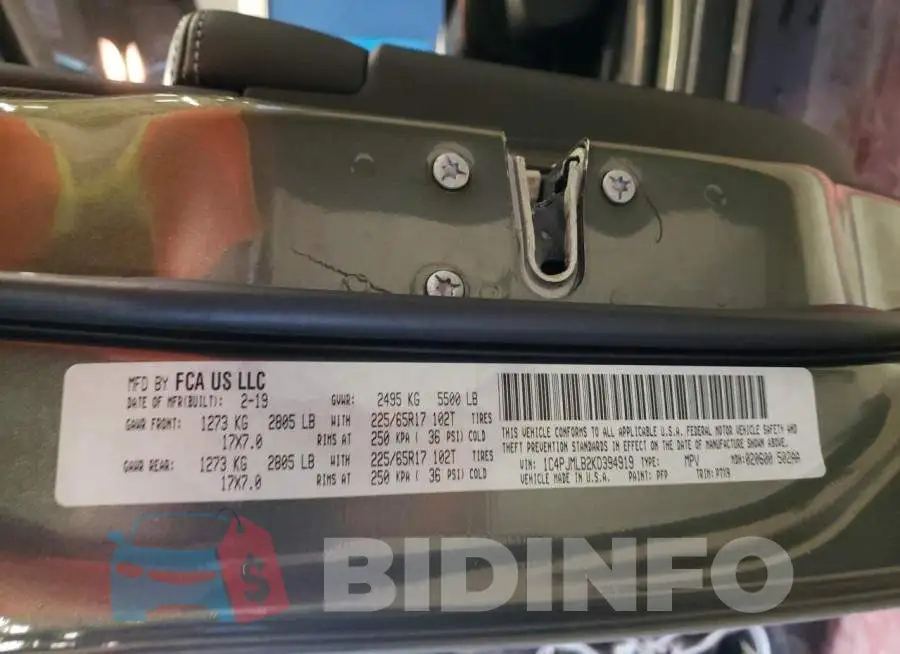 1C4PJMLB2KD394919 Photo# 13