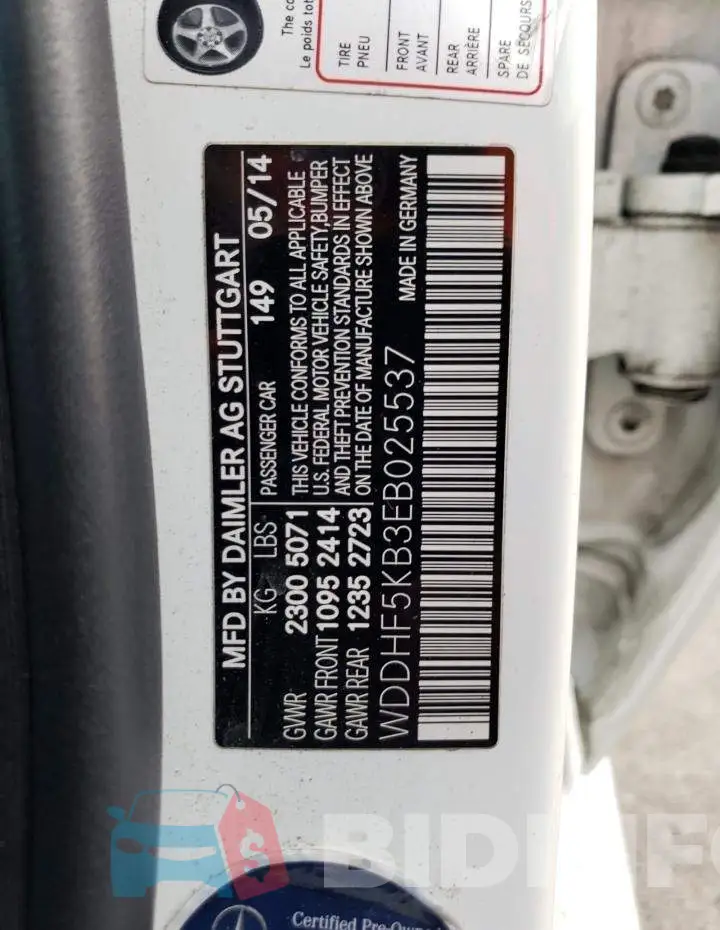 WDDHF5KB3EB025537 Photo# 12