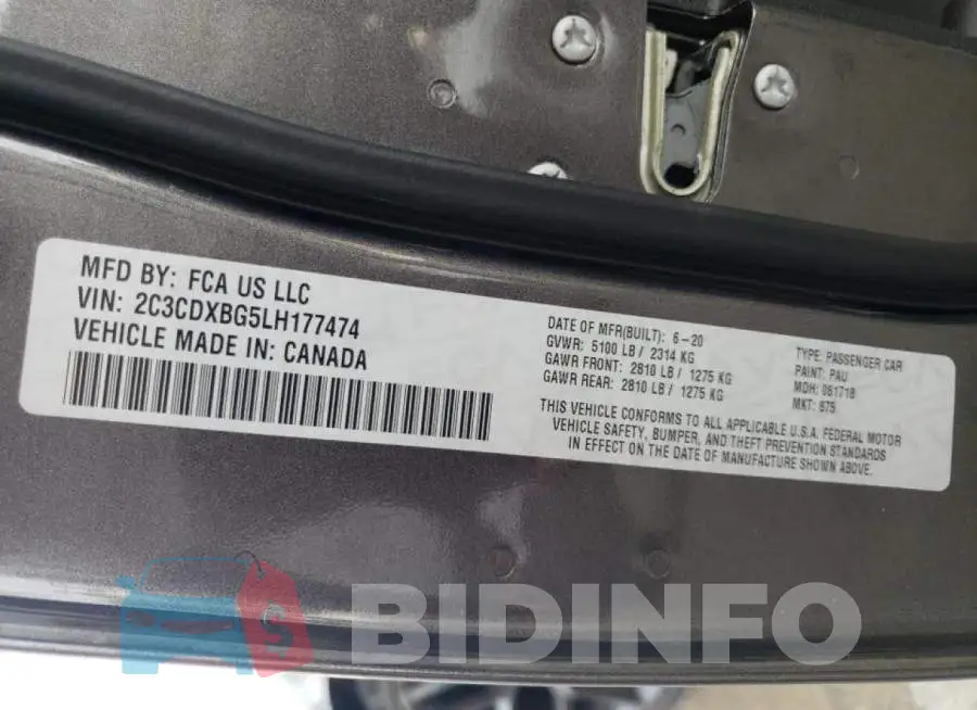 2C3CDXBG5LH177474 Photo# 13