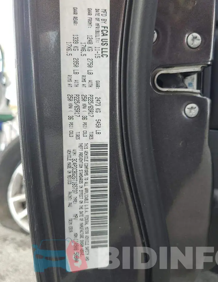 3C4PDCBG2GT165737 Photo# 14