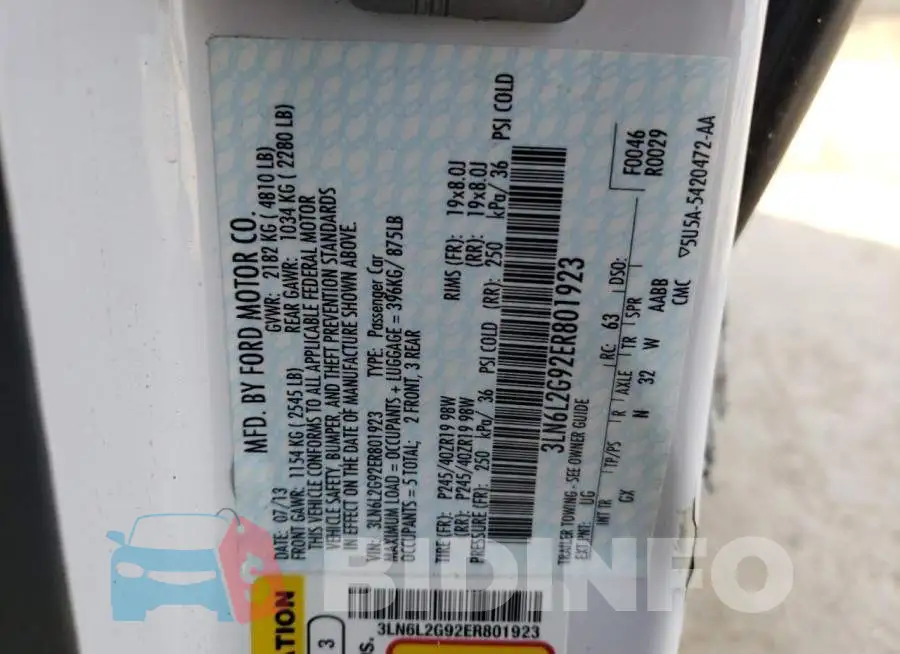 3LN6L2G92ER801923 Photo# 13