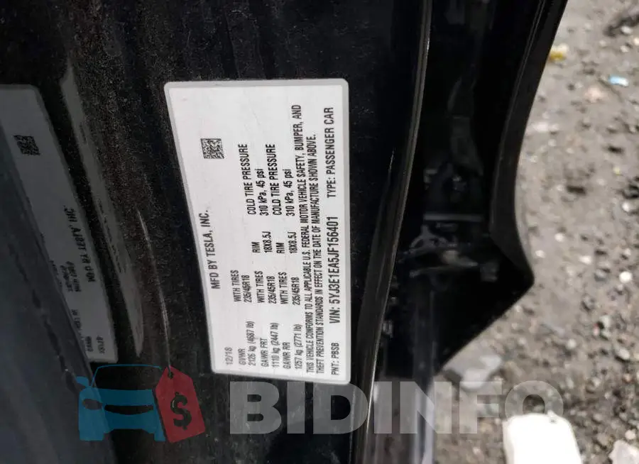5YJ3E1EA5JF156401 Photo# 12