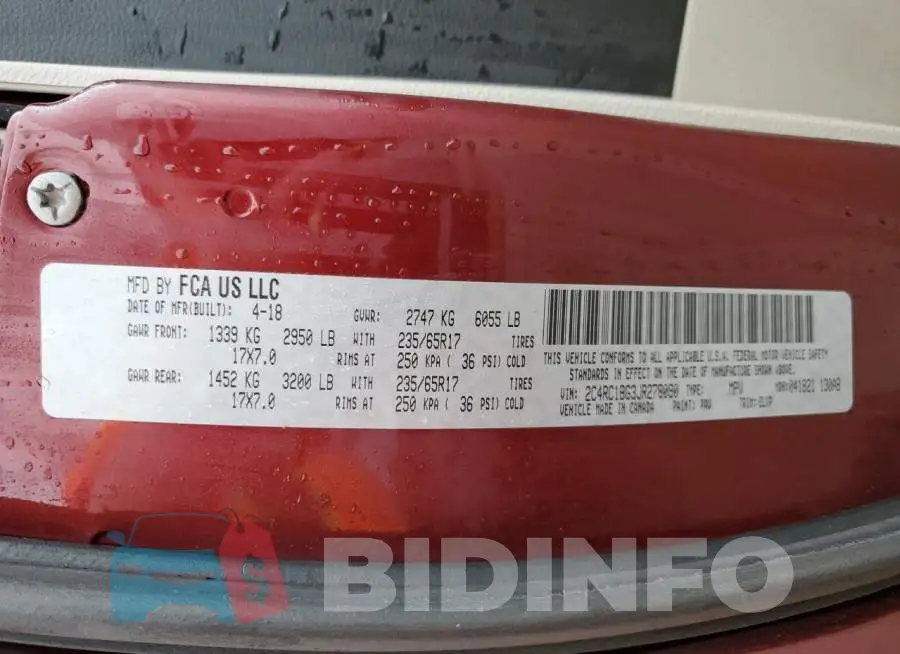 2C4RC1BG3JR278090 Photo# 14
