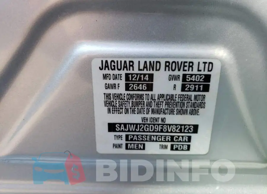 SAJWJ2GD9F8V82123 Photo# 10