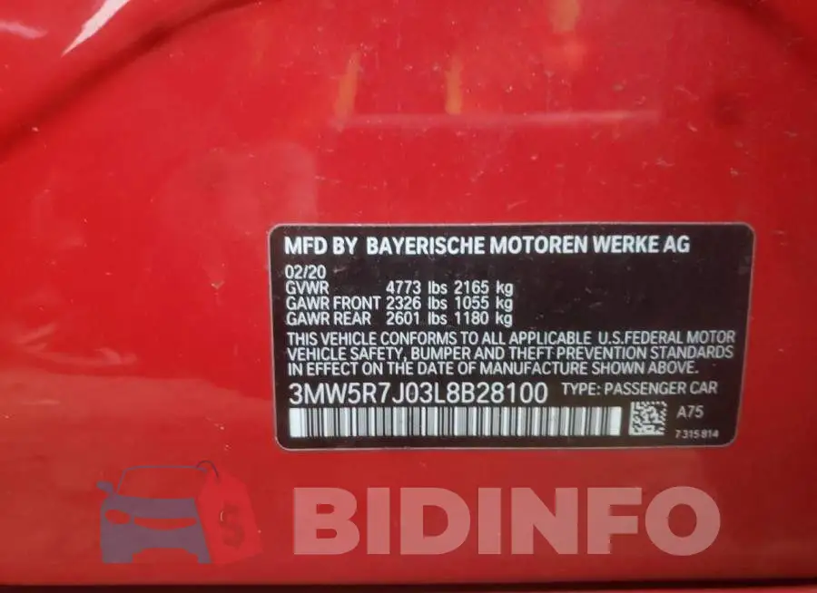 3MW5R7J03L8B28100 Photo# 13