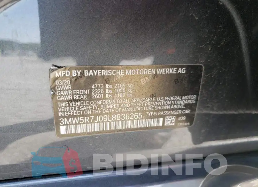 3MW5R7J09L8B36265 Photo# 10