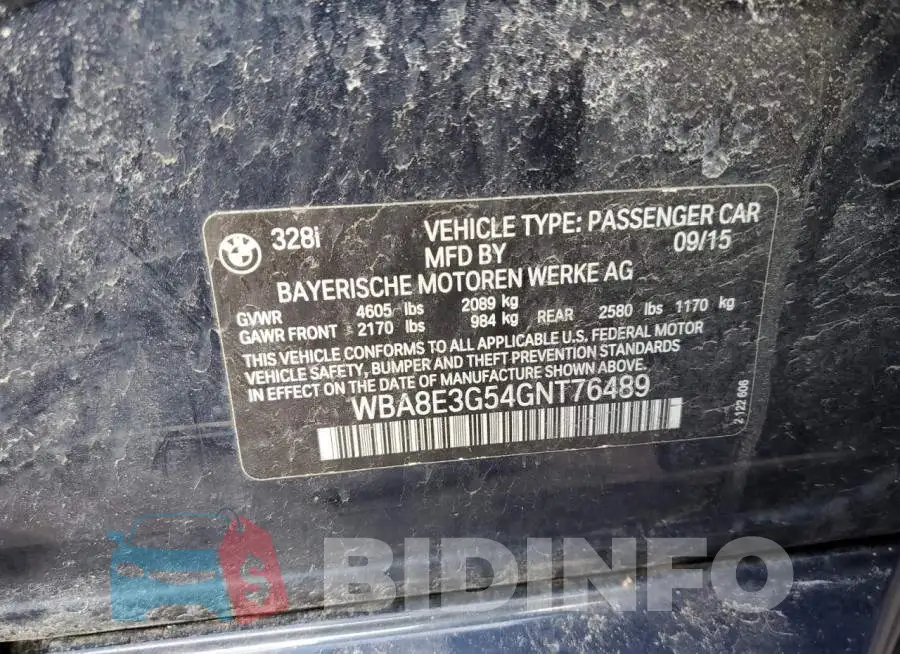 WBA8E3G54GNT76489 Photo# 12