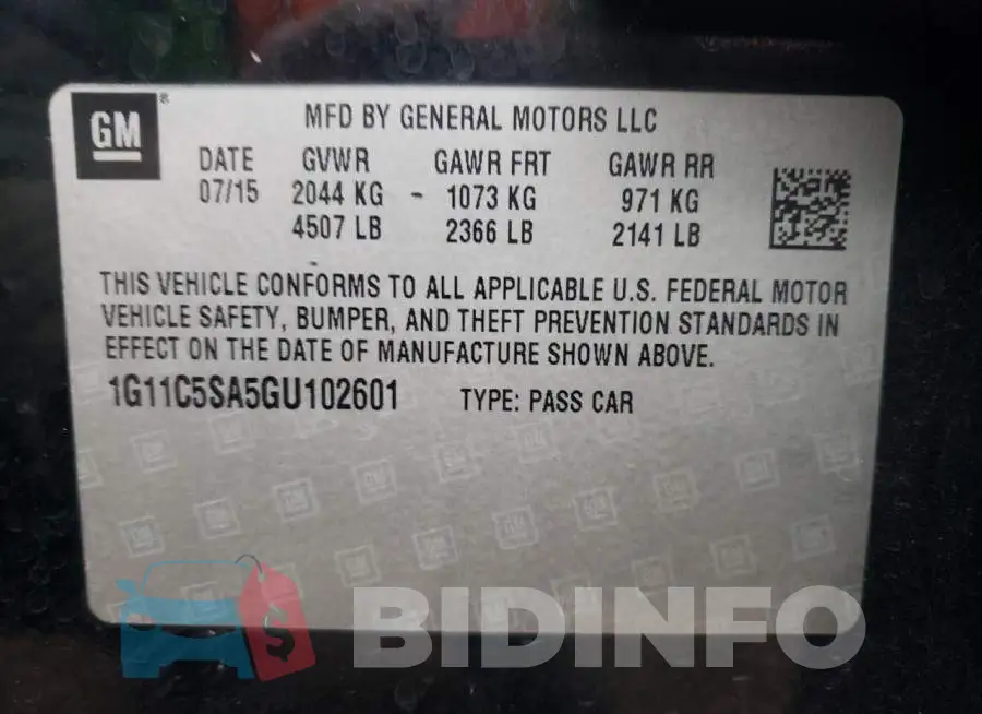 1G11C5SA5GU102601 Photo# 12
