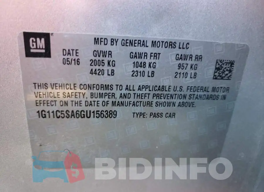 1G11C5SA6GU156389 Photo# 10