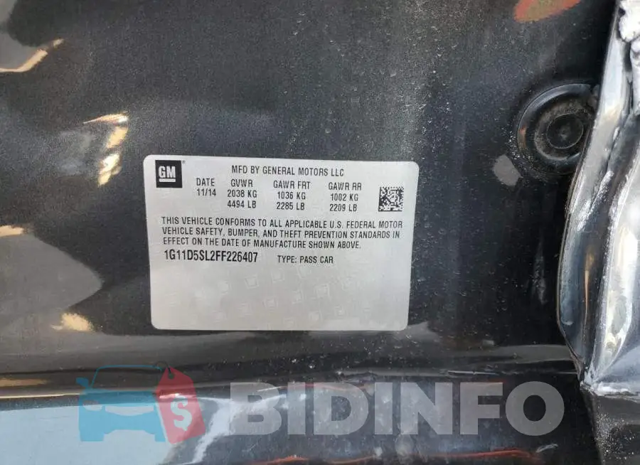 1G11D5SL2FF226407 Photo# 12