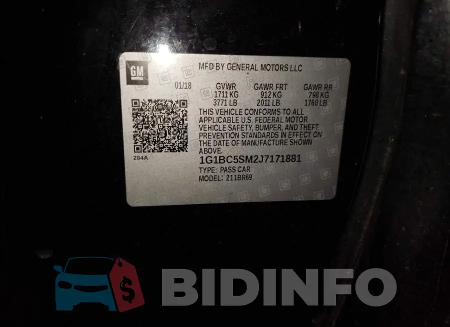 1G1BC5SM2J7171881 Photo# 12