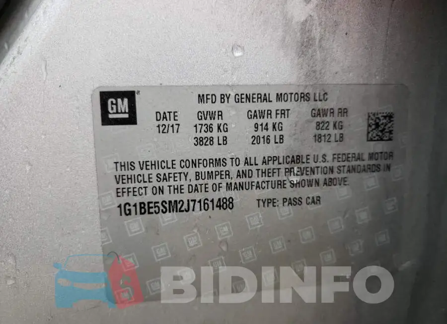 1G1BE5SM2J7161488 Photo# 10