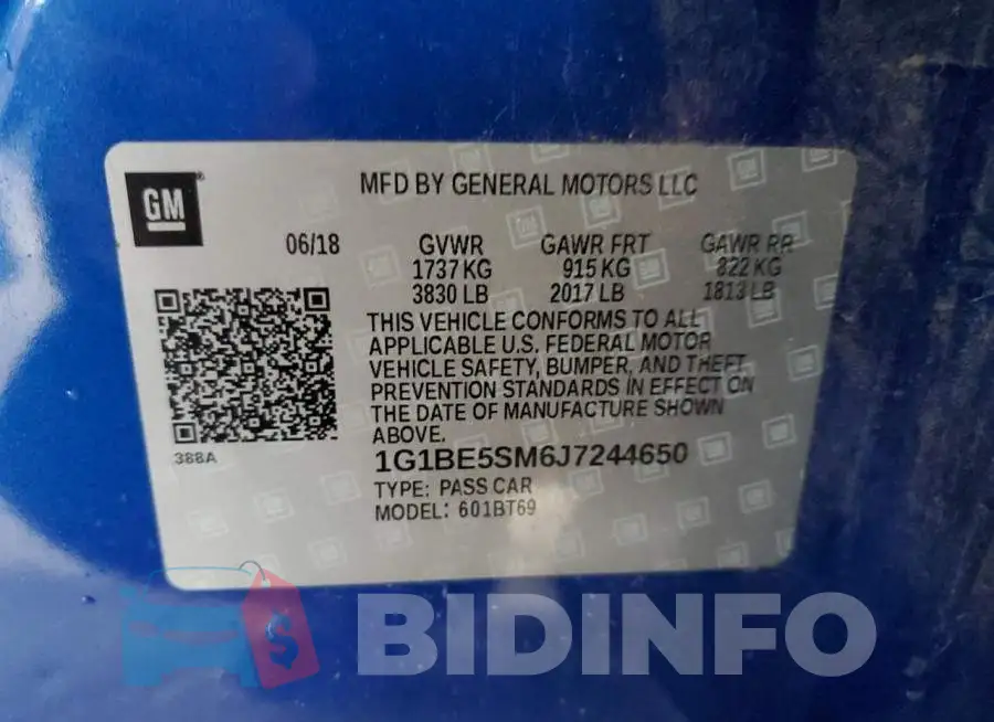 1G1BE5SM6J7244650 Photo# 13