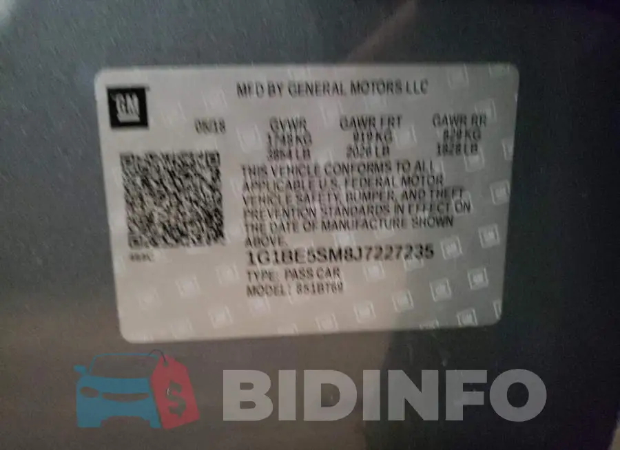1G1BE5SM8J7227235 Photo# 12