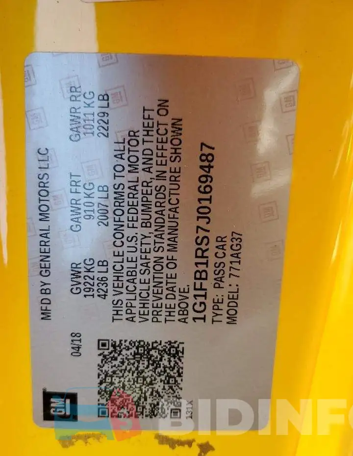 1G1FB1RS7J0169487 Photo# 10