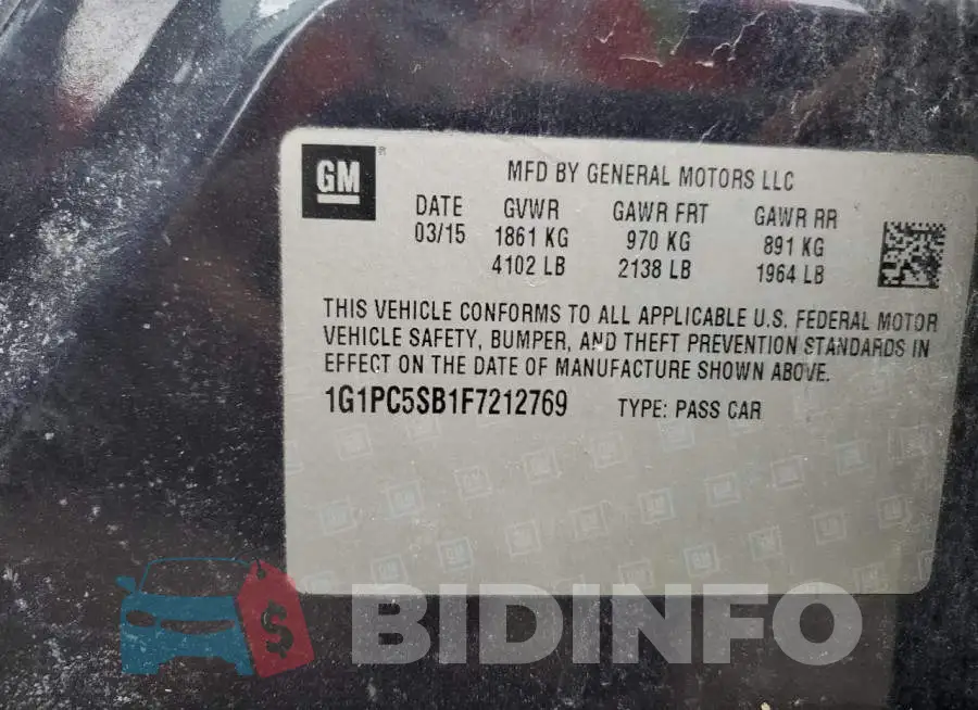 1G1PC5SB1F7212769 Photo# 10