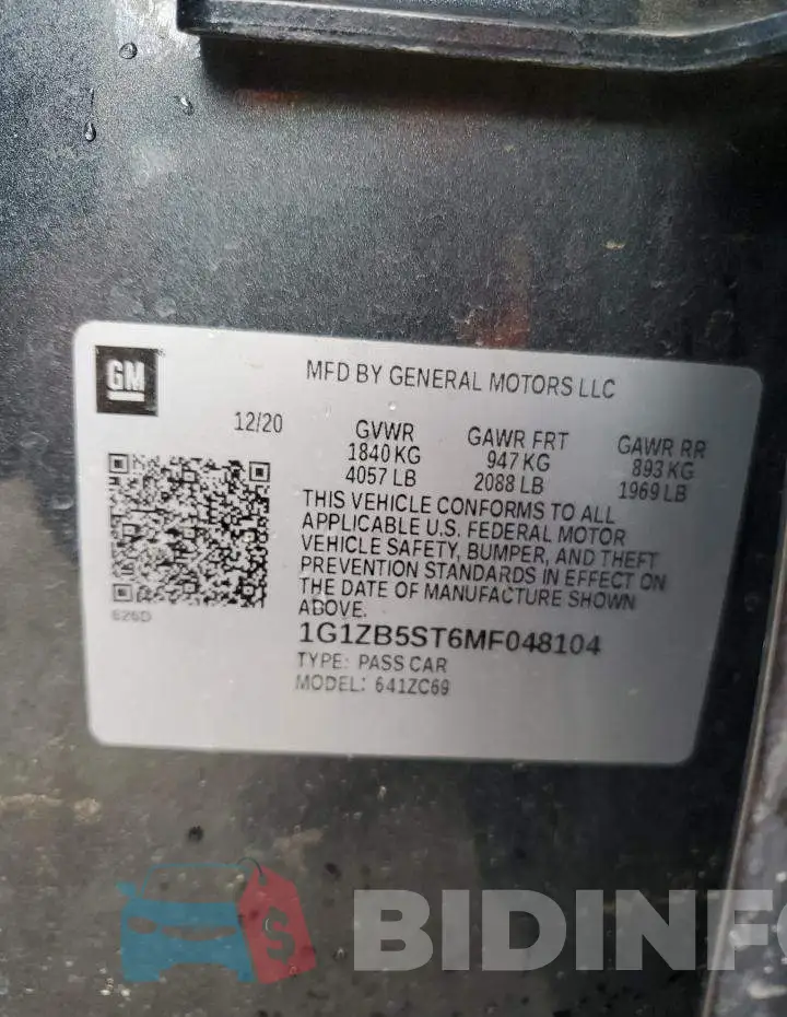 1G1ZB5ST6MF048104 Photo# 10