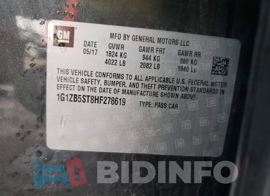 1G1ZB5ST8HF278619 Photo# 12