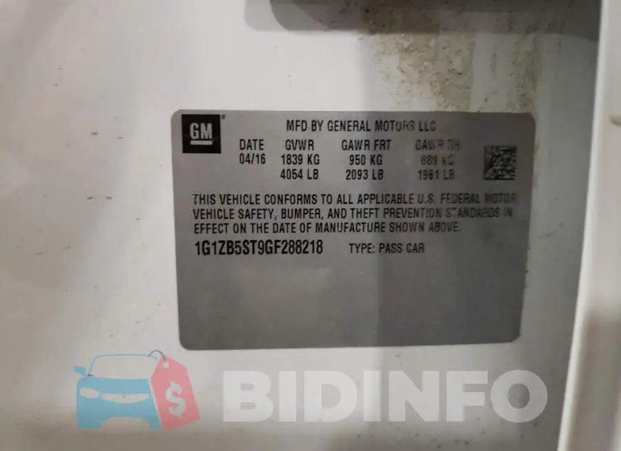 1G1ZB5ST9GF288218 Photo# 12