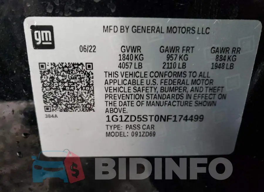 1G1ZD5ST0NF174499 Photo# 12