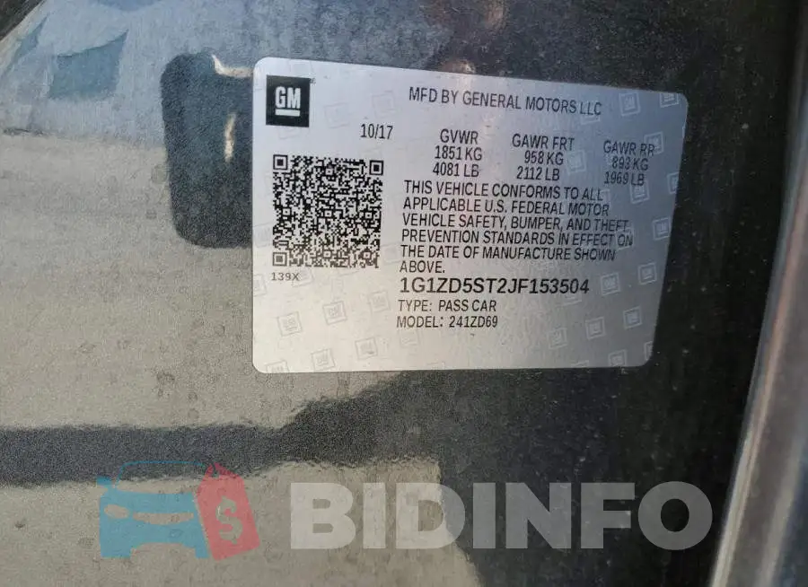 1G1ZD5ST2JF153504 Photo# 12