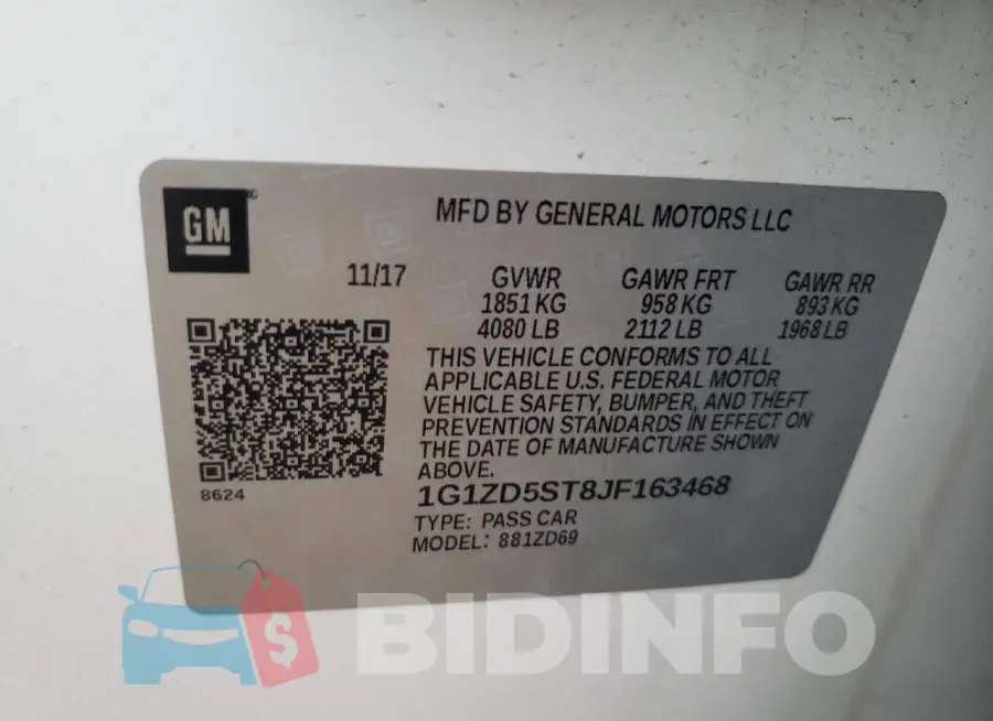 1G1ZD5ST8JF163468 Photo# 13