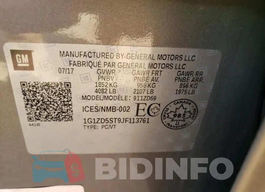 1G1ZD5ST9JF113761 Photo# 10