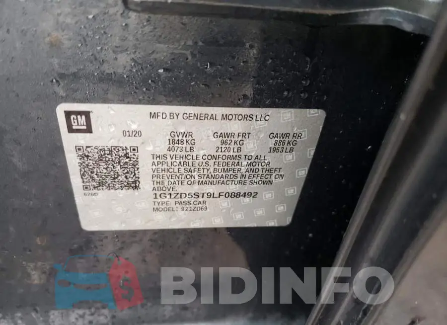 1G1ZD5ST9LF088492 Photo# 12