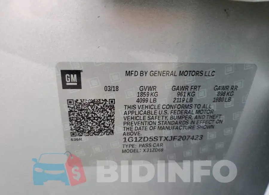 1G1ZD5STXJF207423 Photo# 12