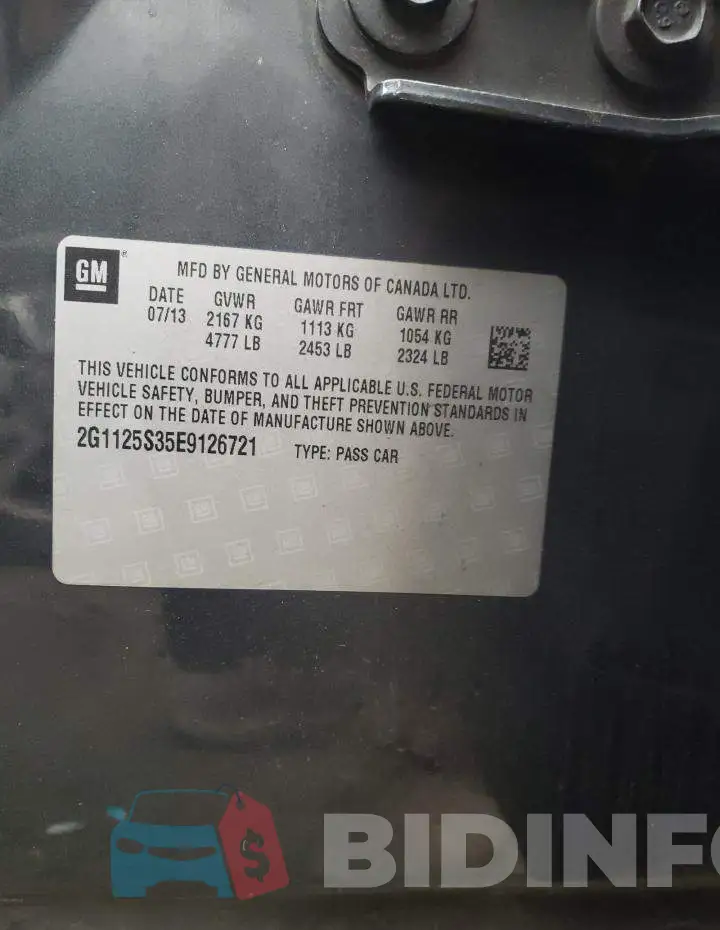 2G1125S35E9126721 Photo# 13