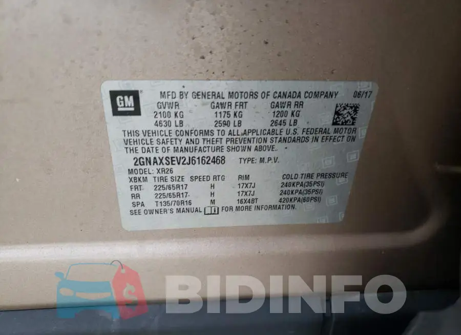 2GNAXSEV2J6162468 Photo# 10