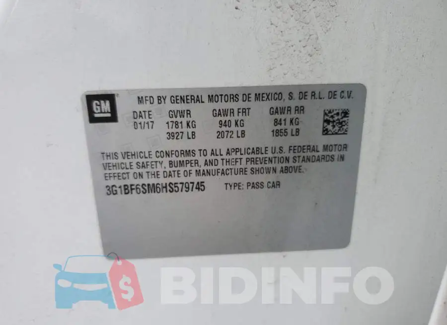 3G1BF6SM6HS579745 Photo# 12