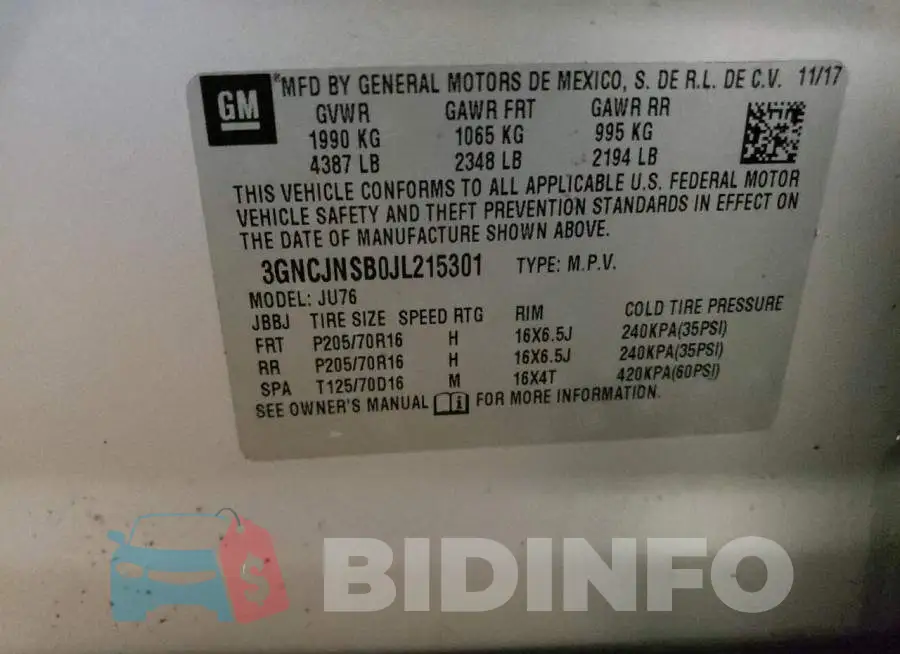 3GNCJNSB0JL215301 Photo# 12