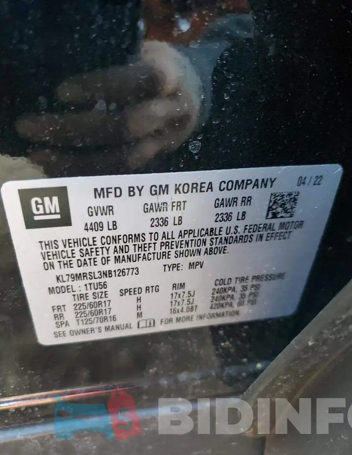 KL79MRSL3NB126773 Photo# 13