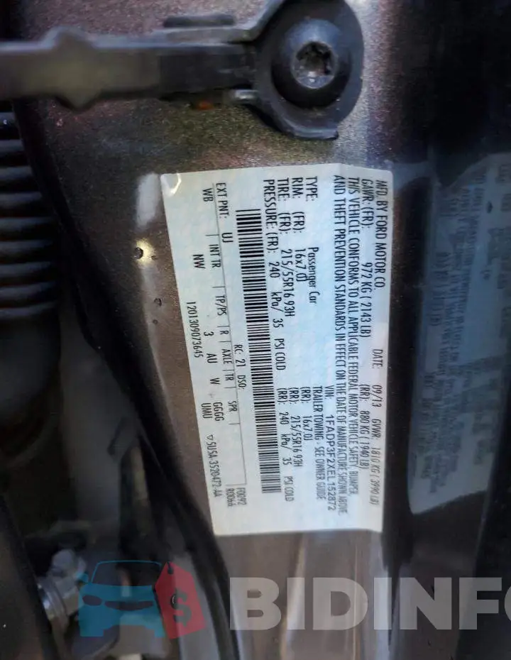 1FADP3F2XEL152872 Photo# 12
