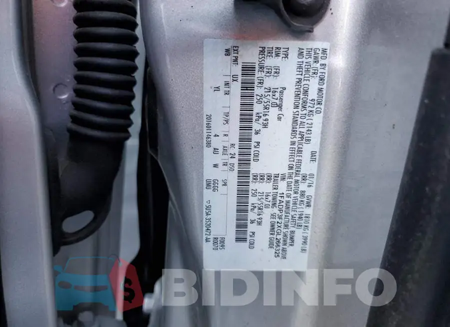 1FADP3F2XGL266325 Photo# 13