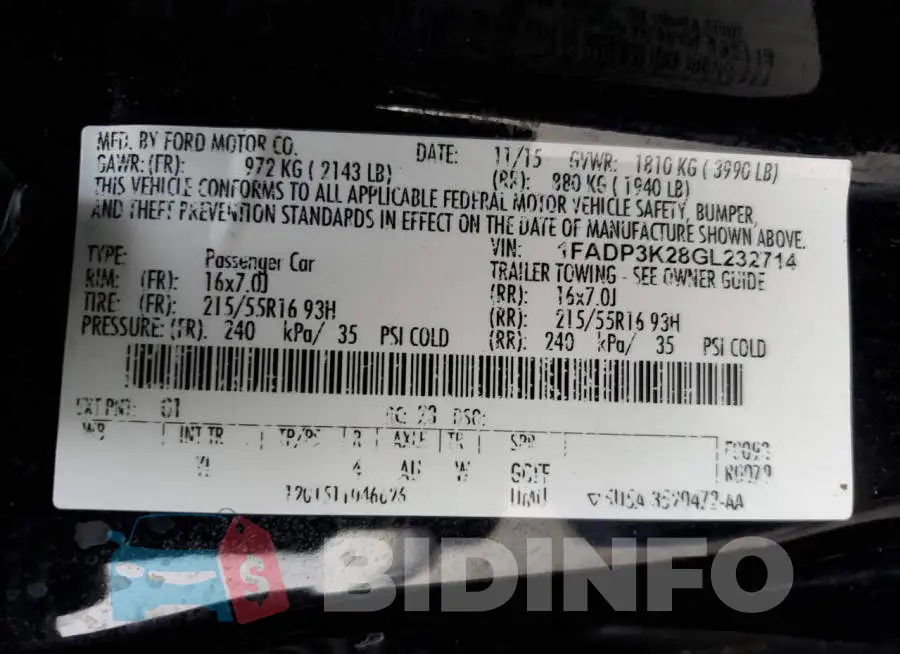 1FADP3K28GL232714 Photo# 12