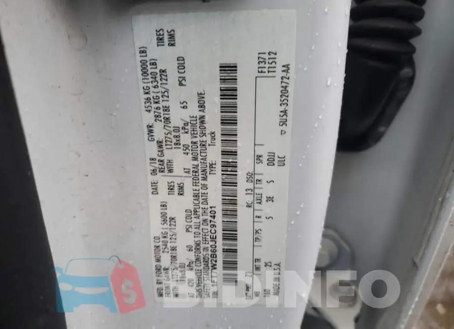 1FT7W2B60JEC97401 Photo# 13