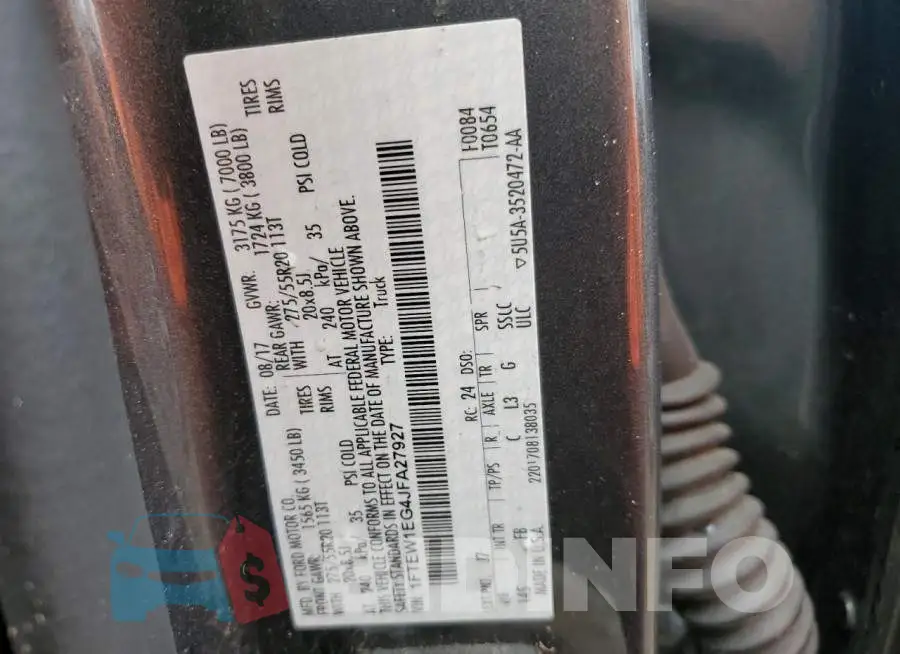 1FTEW1EG4JFA27927 Photo# 10