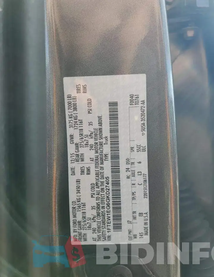 1FTEW1EG6GKD27405 Photo# 12