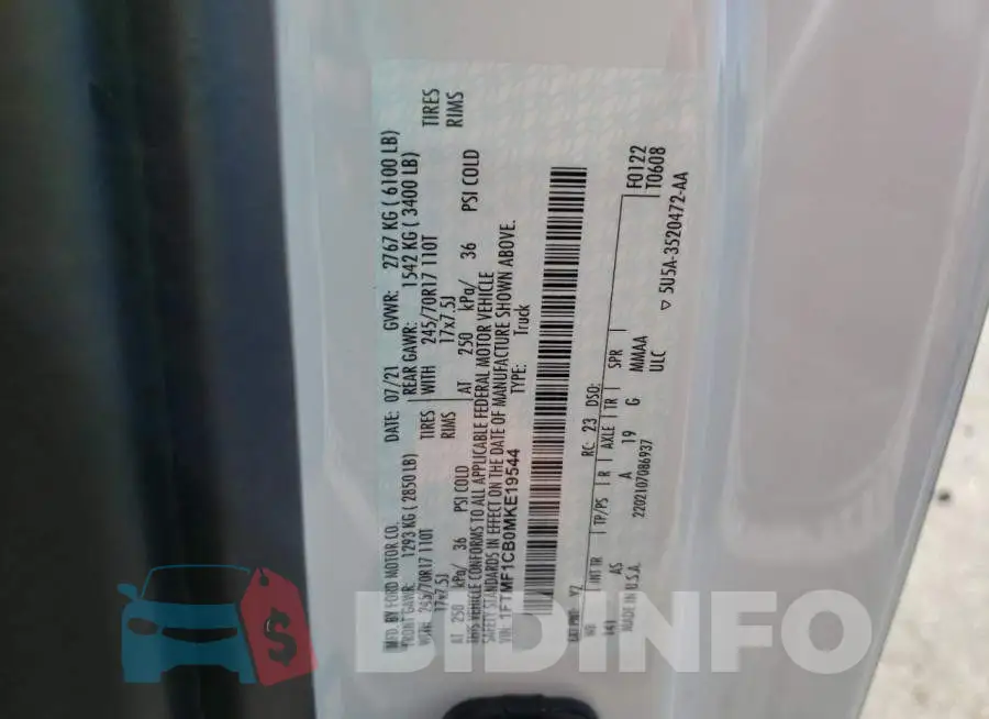 1FTMF1CB0MKE19544 Photo# 10