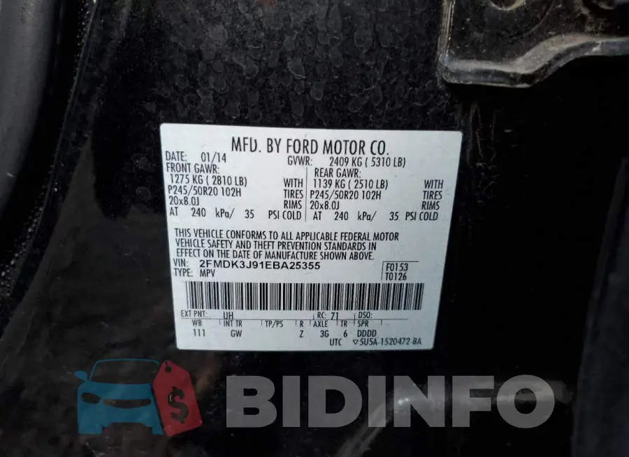 2FMDK3J91EBA25355 Photo# 13