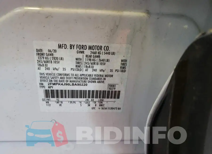 2FMPK4J96LBA90220 Photo# 10