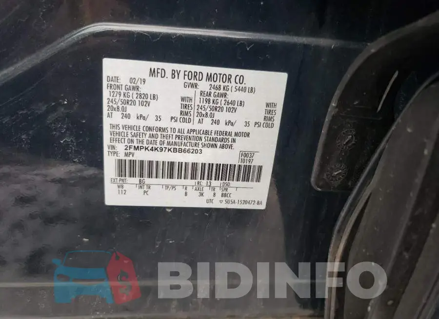 2FMPK4K97KBB66203 Photo# 14