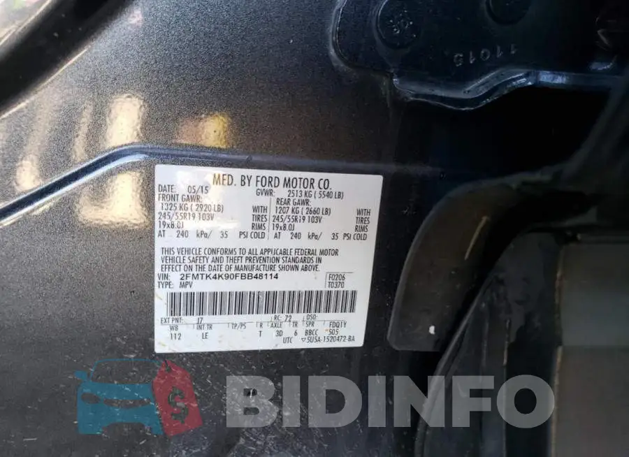 2FMTK4K90FBB48114 Photo# 10