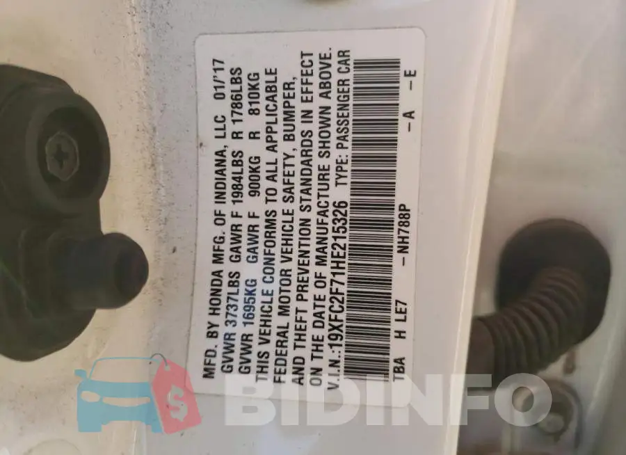 19XFC2F71HE215326 Photo# 13