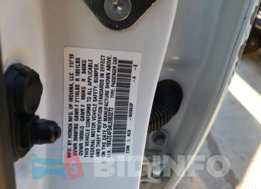 19XZE4F54LE003272 Photo# 12