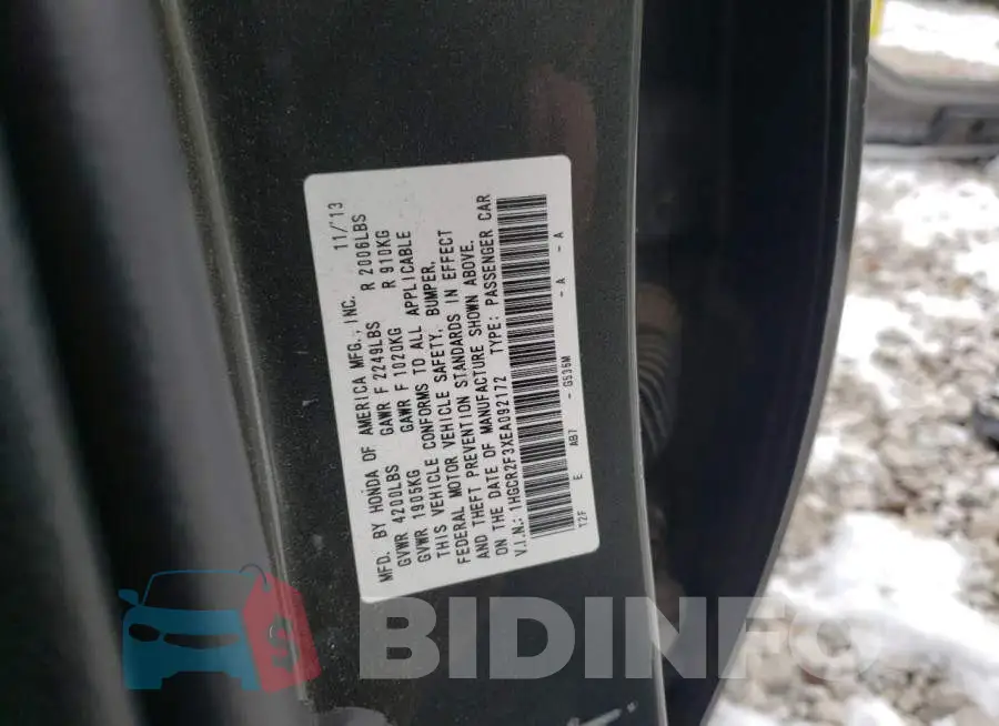 1HGCR2F3XEA092172 Photo# 13