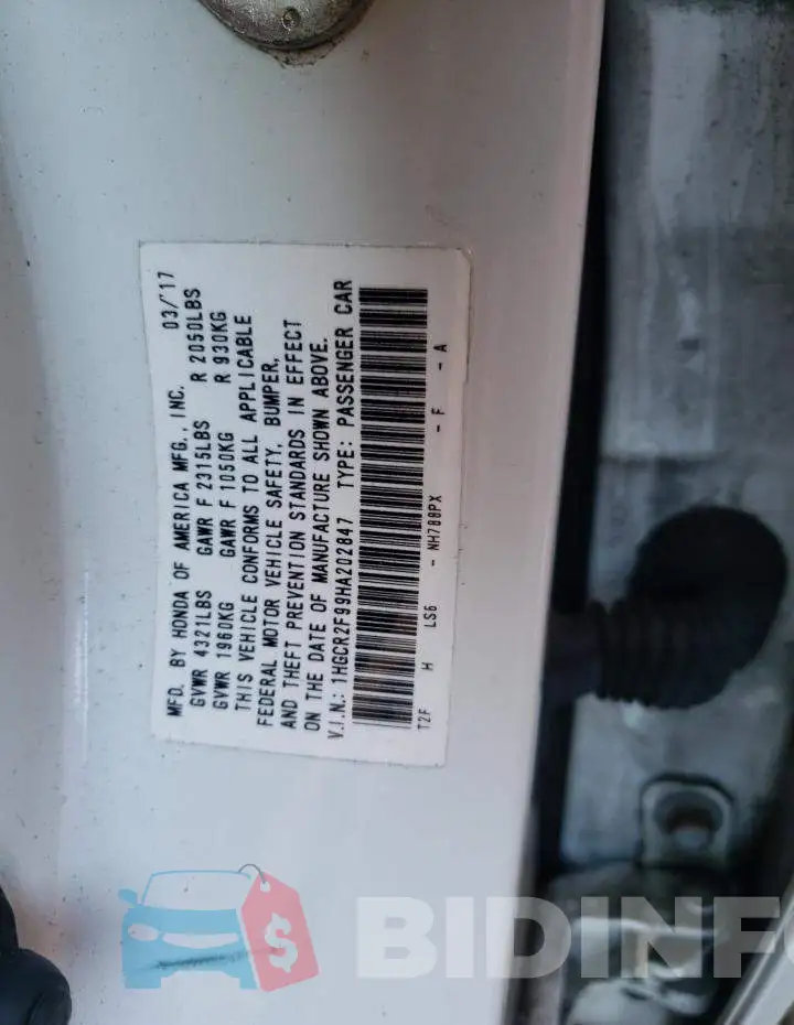 1HGCR2F99HA202847 Photo# 13