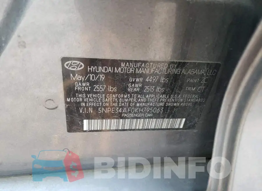 5NPE34AF0KH795063 Photo# 12